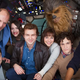 Happier times for Phil Lord and Chris Miller on the Millennium Falcon set built for Solo.